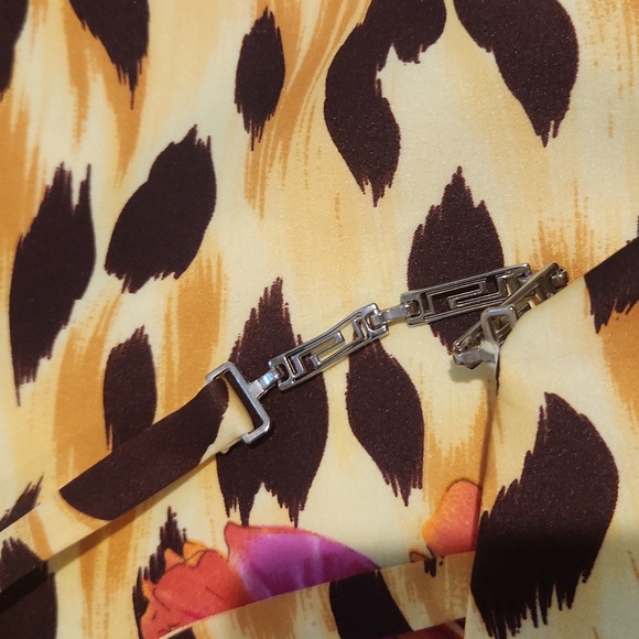 Versace Collection Floral and Leopard Midi Dress - Picture 6 of 11